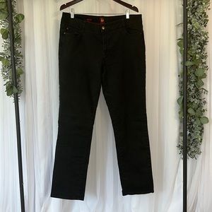 Sasson Black Straight Leg Jeans Size 16